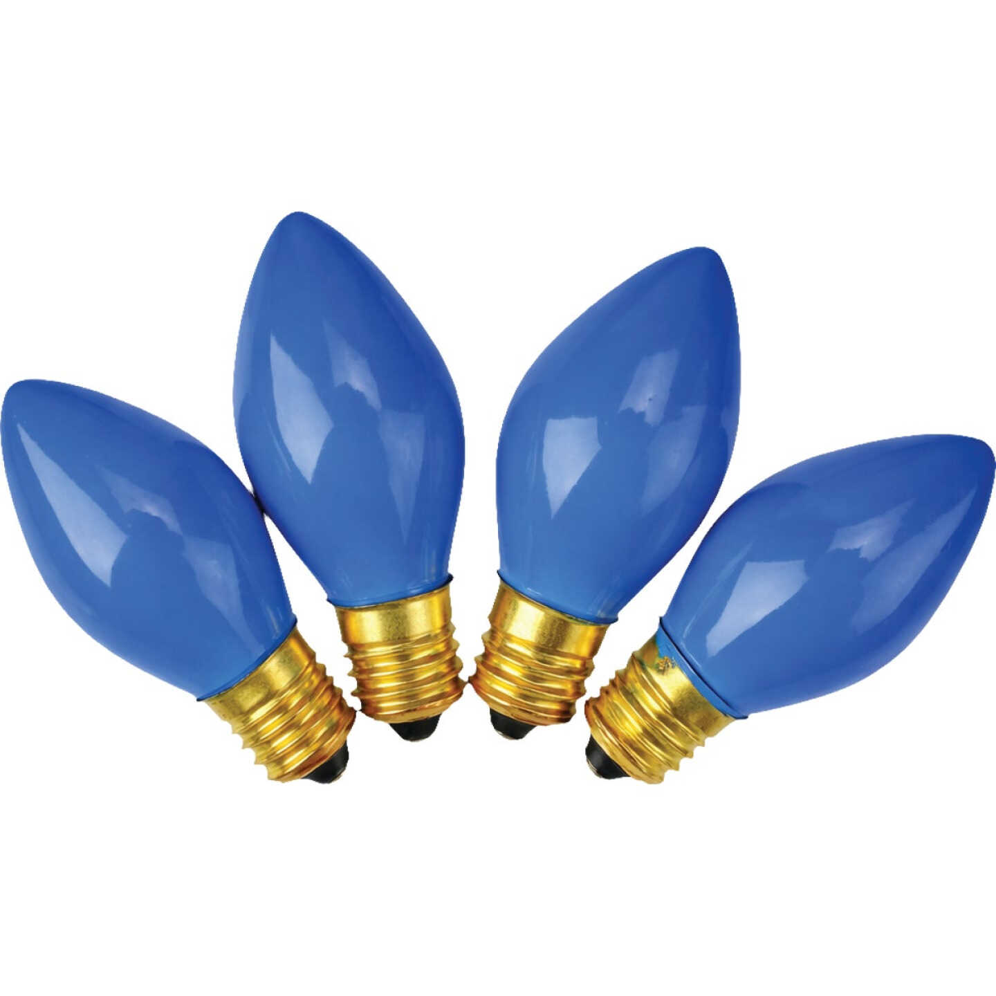Home Impressions C9 Blue Ceramic 125V Replacement Light Bulb (4-Pack) Image 1
