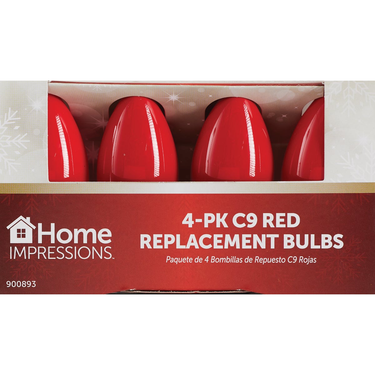 Home Impressions C9 Red Ceramic 125V Replacement Light Bulb (4-Pack) Image 2