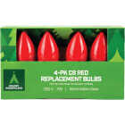 Home Impressions C9 Red Ceramic 125V Replacement Light Bulb (4-Pack) Image 2