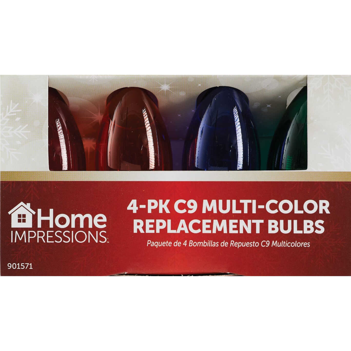 Home Impressions C9 Multi Transparent 125V Replacement Light Bulb (4-Pack) Image 2
