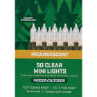 Home Impressions Clear 50-Bulb Mini Incandescent Light Set with Brown Wire Image 2