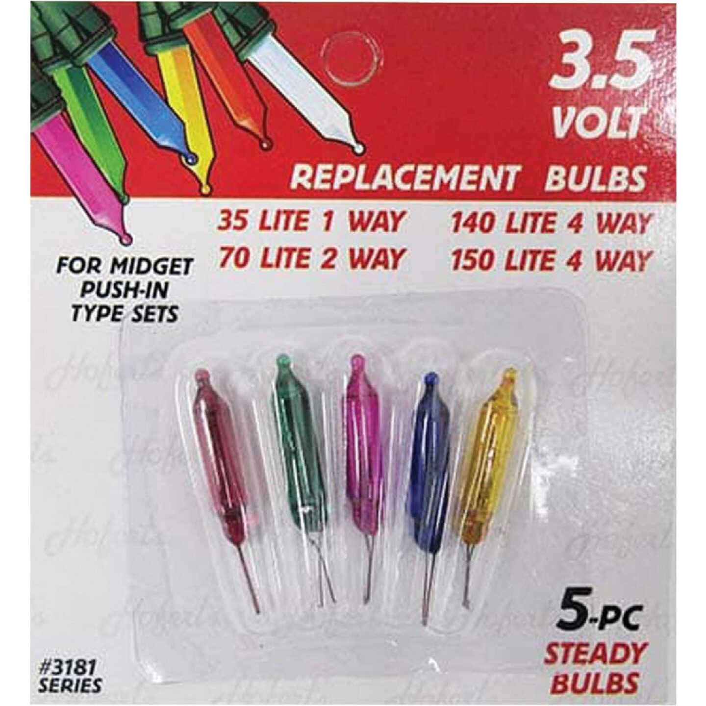 Home Impressions Mini Multi 3.5V Replacement Light Bulb (5-Pack) Image 1