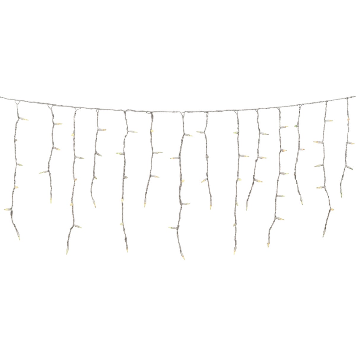 J Hofert Clear 150-Bulb Heavy-Duty Mini Incandescent Icicle Light Set with White Wire Image 2