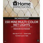 Home Impressions Multi 150-Bulb Mini Incandescent 4 Ft. x 6 Ft. Heavy-Duty Net Light Set Image 4