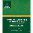 Home Impressions Red 150-Bulb Mini Incandescent 4 Ft. x 6 Ft. Heavy-Duty Net Light Set Image 2