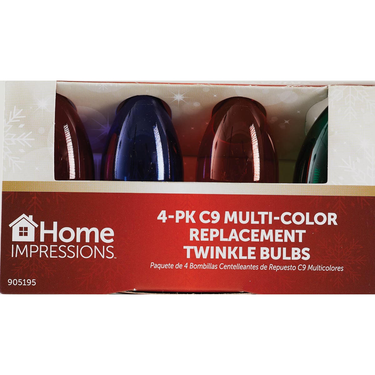 Home Impressions C9 Multi Twinkle 125V Replacement Light Bulb (4-Pack) Image 2