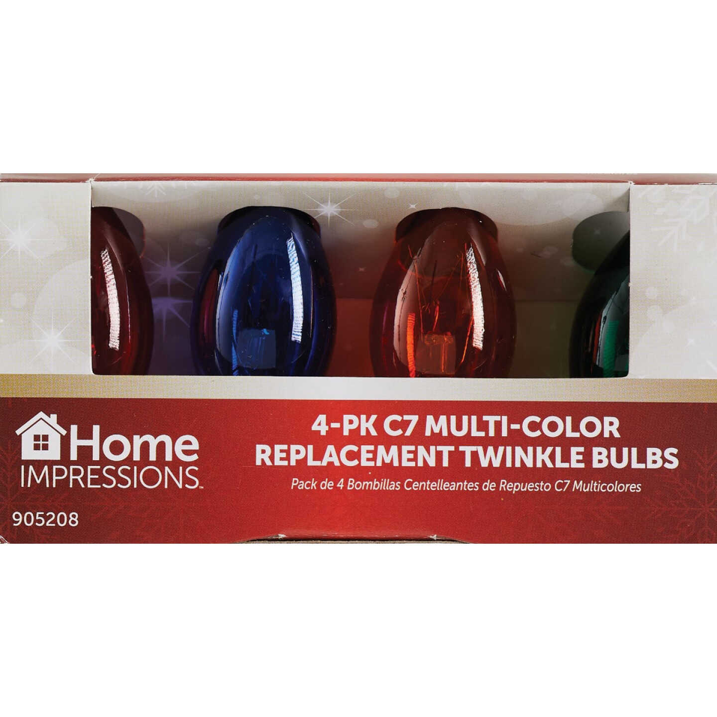 Home Impressions C7 Multi Twinkle 125V Replacement Light Bulb (4-Pack) Image 2