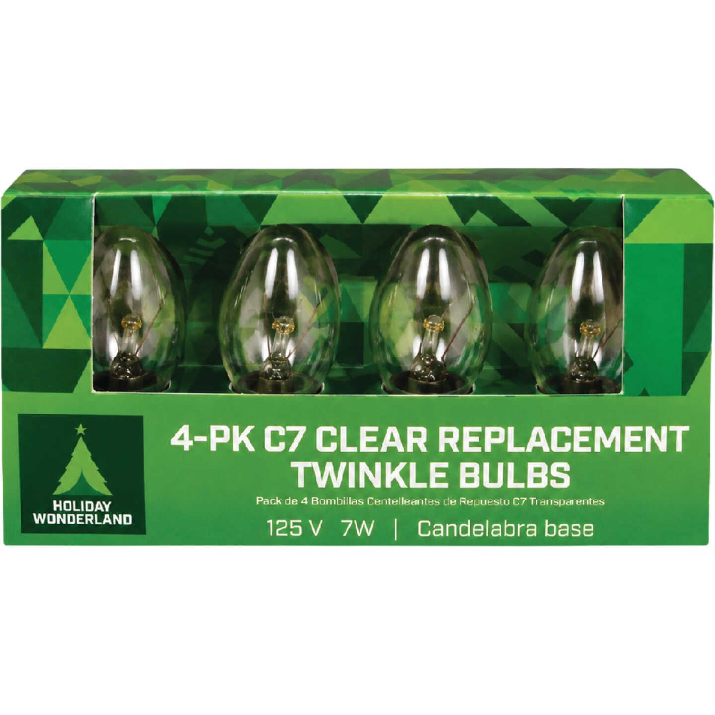 Home Impressions C7 Clear Twinkle 125V Replacement Light Bulb (4-Pack) Image 4
