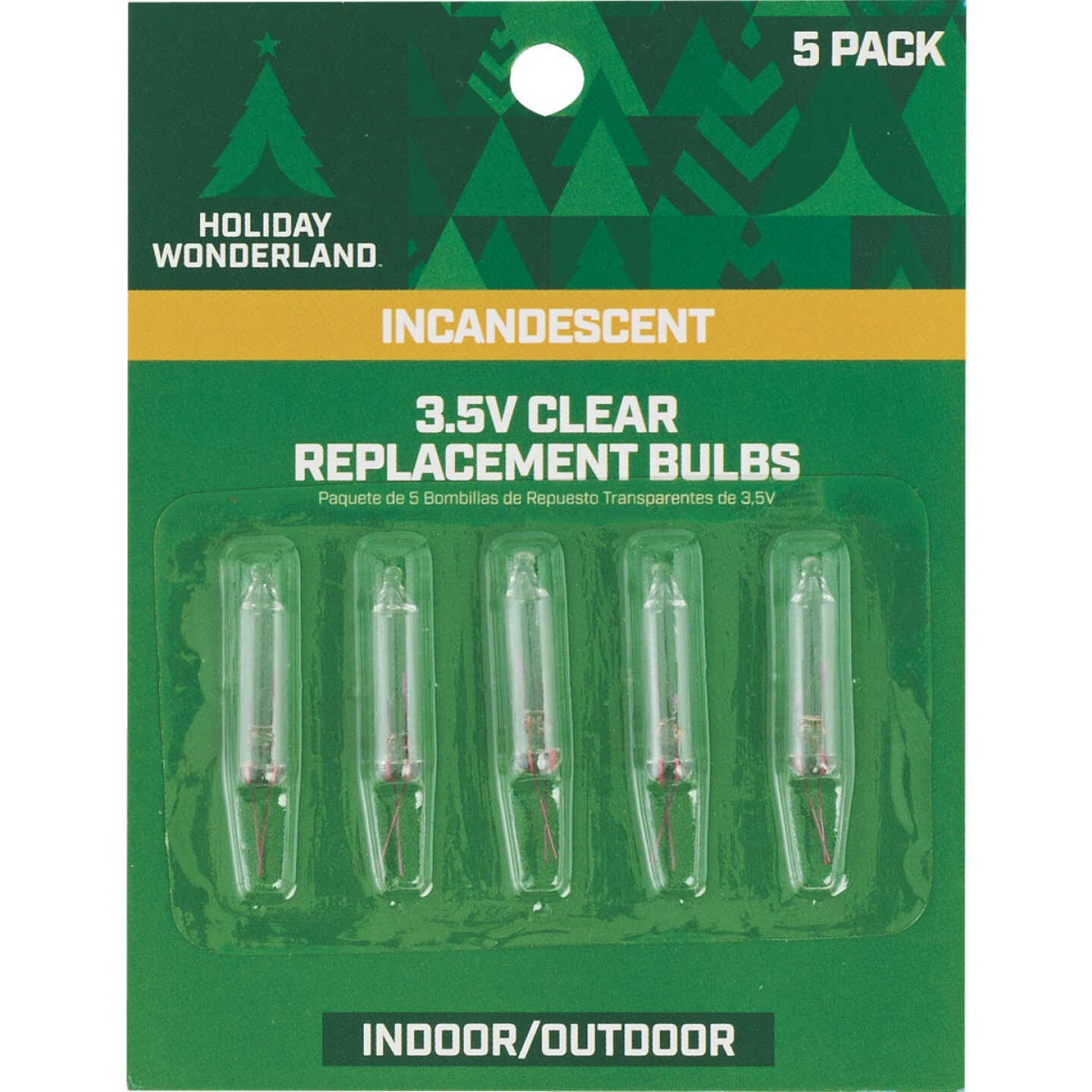 Home Impressions Mini Clear 3.5V Replacement Light Bulb (5-Pack) Image 1