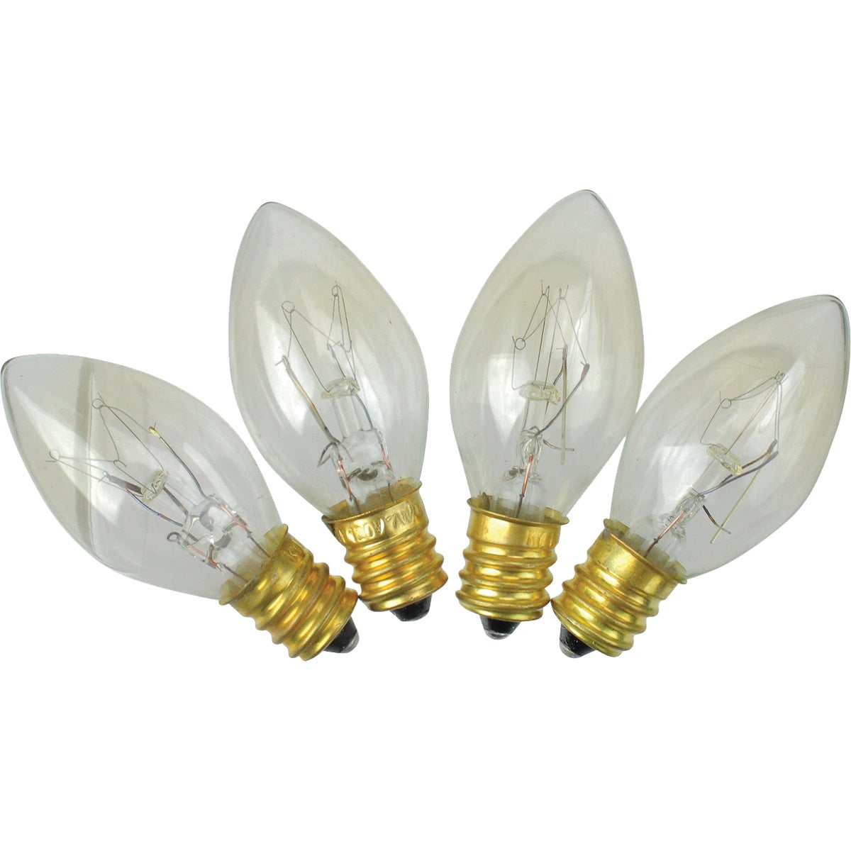 Home Impressions C7 Clear Transparent 125V Replacement Light Bulb (4-Pack) Image 1