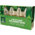 Home Impressions C7 Clear Transparent 125V Replacement Light Bulb (4-Pack) Image 3