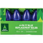 Home Impressions C7 Blue Transparent 125V Replacement Light Bulb (4-Pack) Image 2