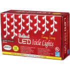 J Hofert Pure White 100-Bulb M5 LED Icicle Light Set with White Wire Image 2