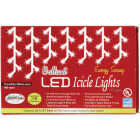 J Hofert Pure White 100-Bulb M5 LED Icicle Light Set with White Wire Image 3