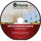 Home Impressions Pure White 100-Bulb C9 LED Light Set Image 2