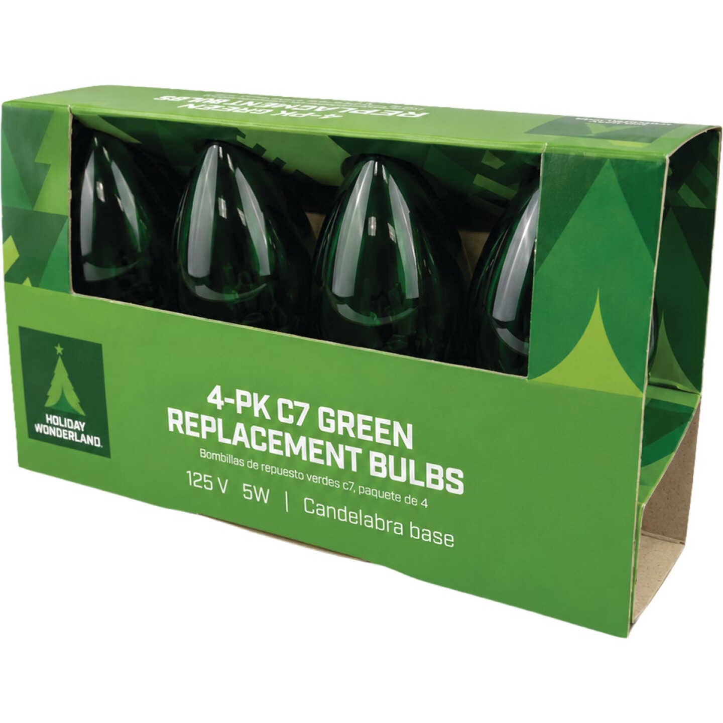 Home Impressions C7 Green Transparent 125V Replacement Light Bulb (4-Pack) Image 3