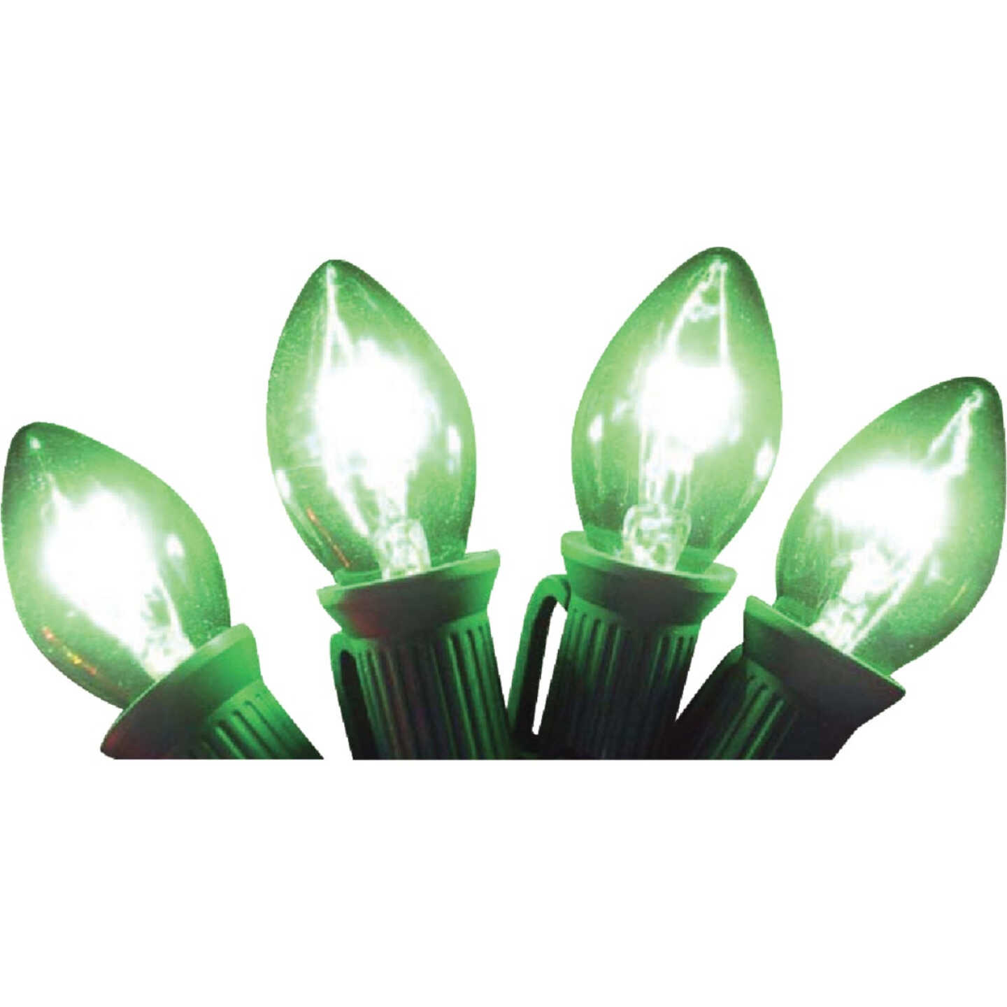 Home Impressions C7 Green Transparent 125V Replacement Light Bulb (4-Pack) Image 1