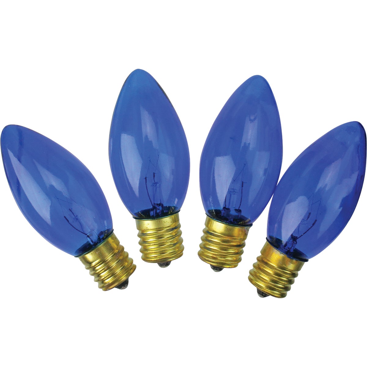 Home Impressions C9 Blue Transparent 125V Replacement Light Bulb (4-Pack) Image 1