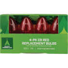 Home Impressions C9 Red Transparent 125V Replacement Light Bulb (4-Pack) Image 2