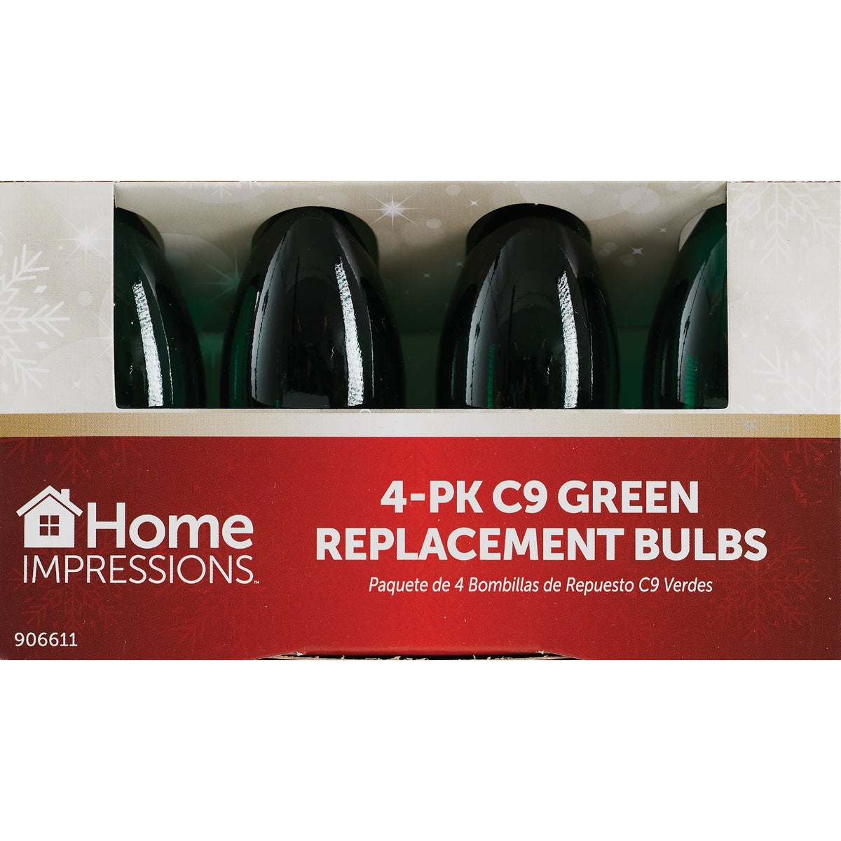Home Impressions C9 Green Transparent 125V Replacement Light Bulb (4-Pack) Image 2