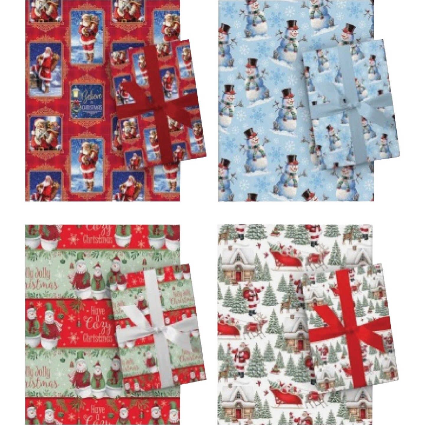 Paper Images Traditional 30 In. Christmas Gift Wrapping Paper Image 1