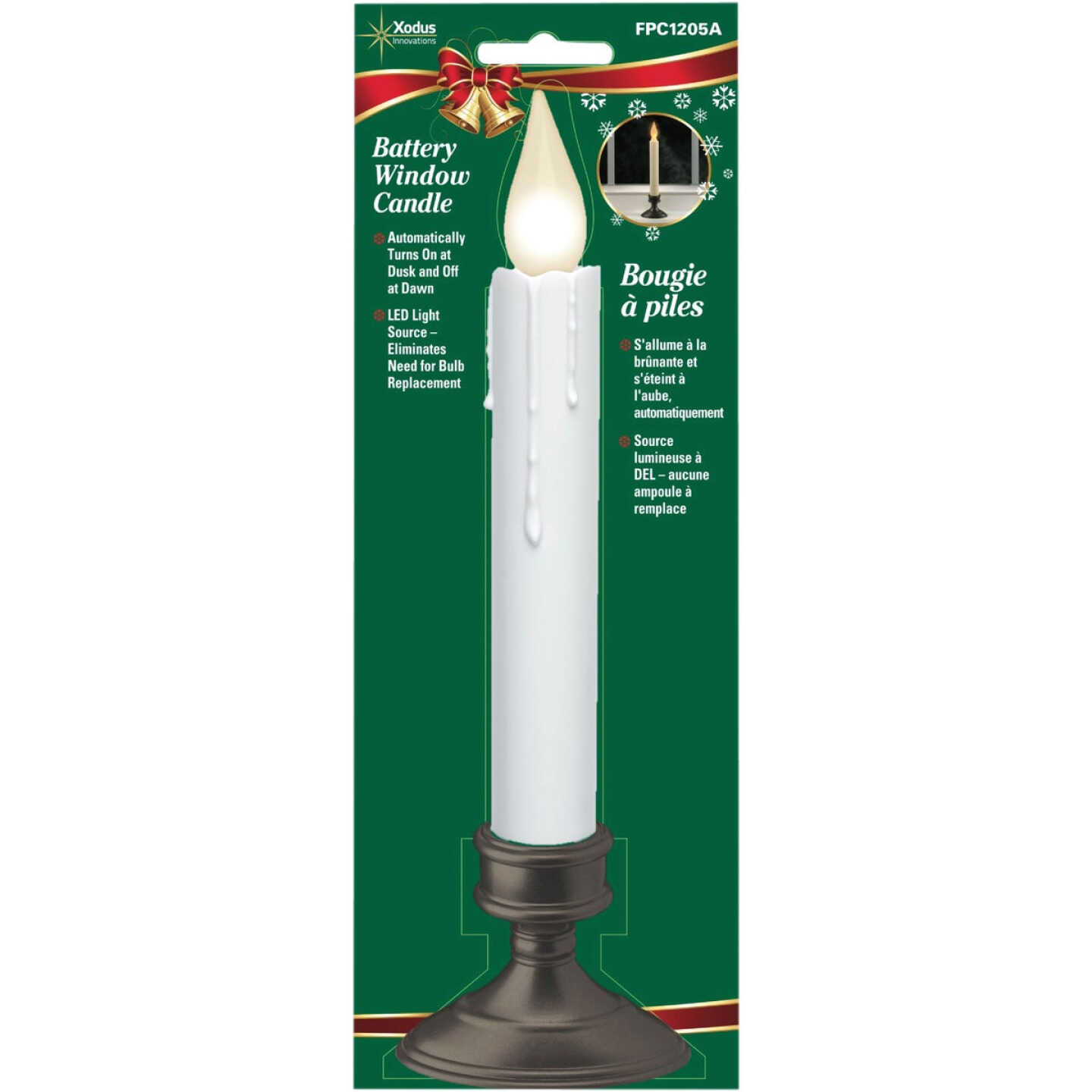 Xodus 2.5 In. x 8 In. H. x 1.5 In. D. Aged Bronze Base Battery Operated Hot Spot Candle with 6 Hour Repeating Timer Image 2