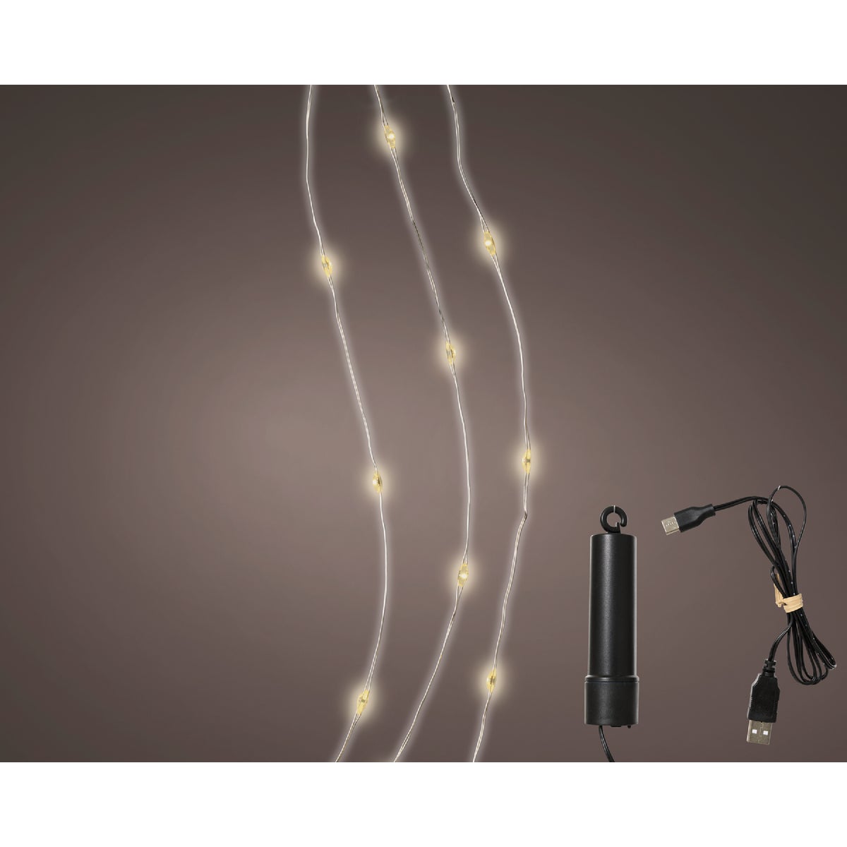 Lumineo Duracharge 16 Ft. Warm White Micro LED Rechareable Light Set Image 2