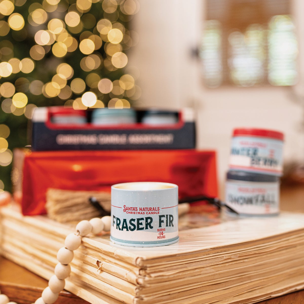 Santa's Naturals 3.5 Oz. Fraser Fir Candle Trio (3-Pack) Image 2