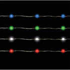 Holiday Bright Lights 100-Bulb Warm White & Multi Micro LED Battery Operated Light Set with Silver Wire Image 2