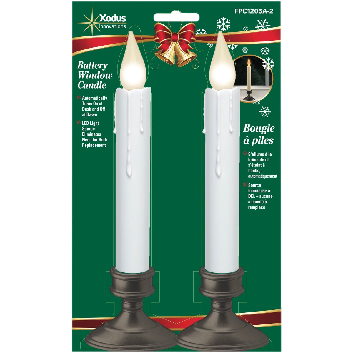 Xodus 2.5 In. x 8 In. H. x 1.5 In. D. Aged Bronze Base Battery Operated Hot Spot Candle with 6 Hour Repeating Timer (2-Pack) Image 2