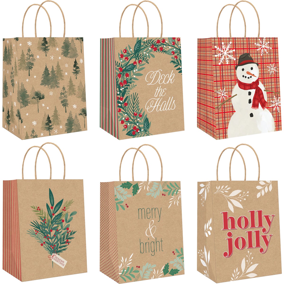 Paper Images Medium Kraft Paper Assorted Gift Bag