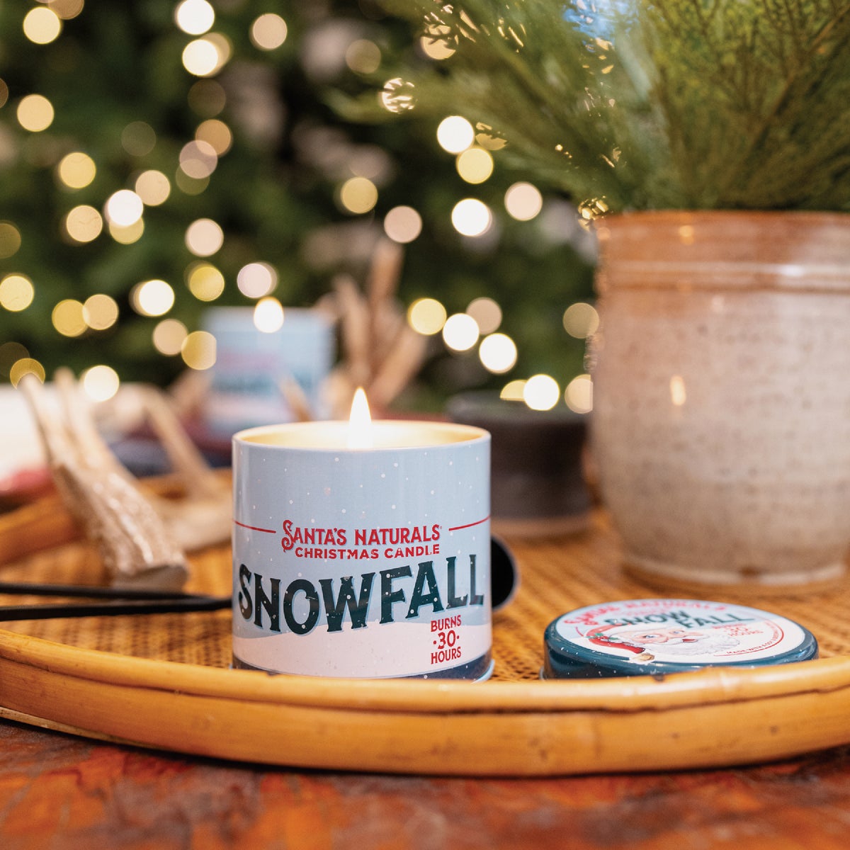 Santa's Naturals 9 Oz. Snowfall Candle Image 2