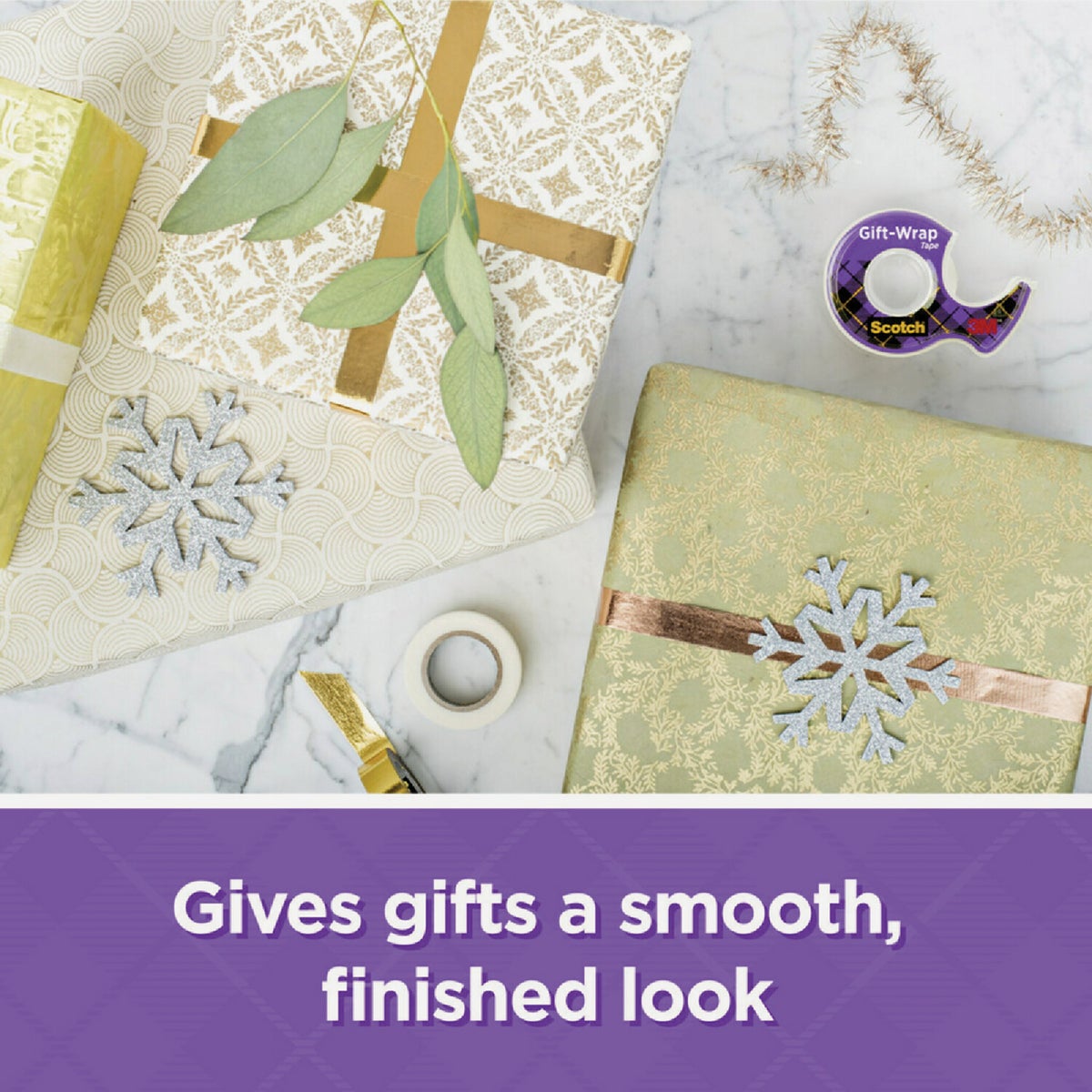 Scotch GiftWrap Tape, 3/4 In. x 300 In. (3-Pack) Image 4