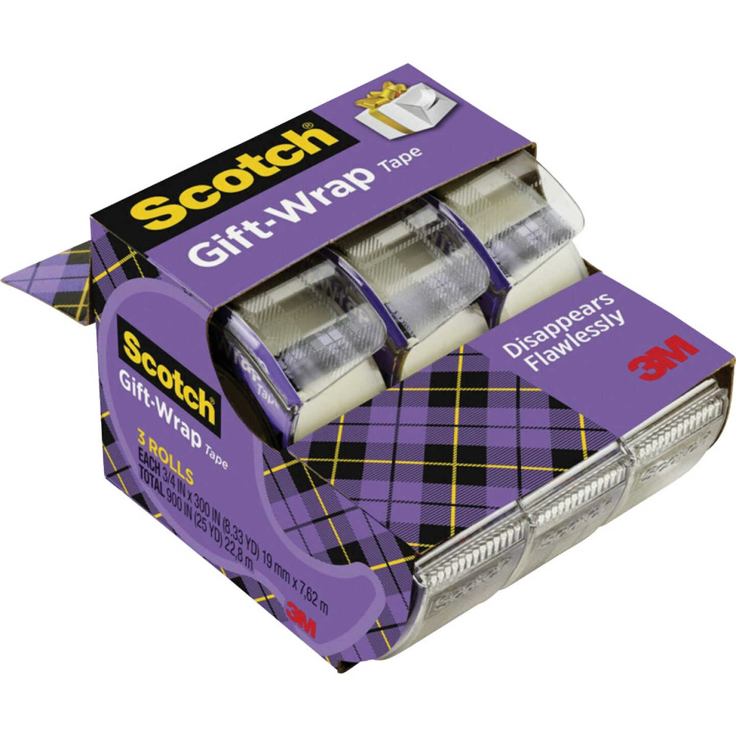 Scotch GiftWrap Tape, 3/4 In. x 300 In. (3-Pack) Image 1