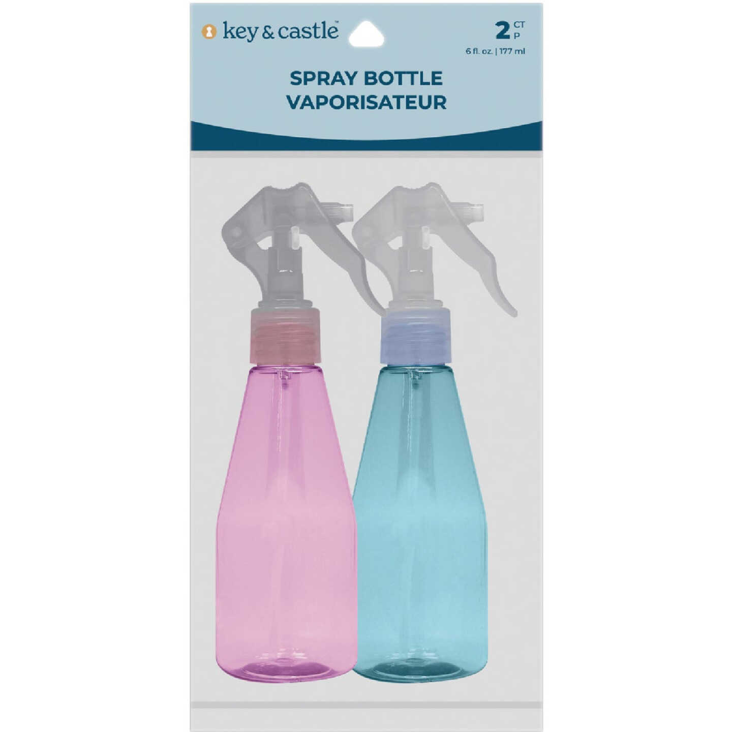 Key & Castle 6 Oz. Plastic Spray Bottle (2-Pack) Image 1
