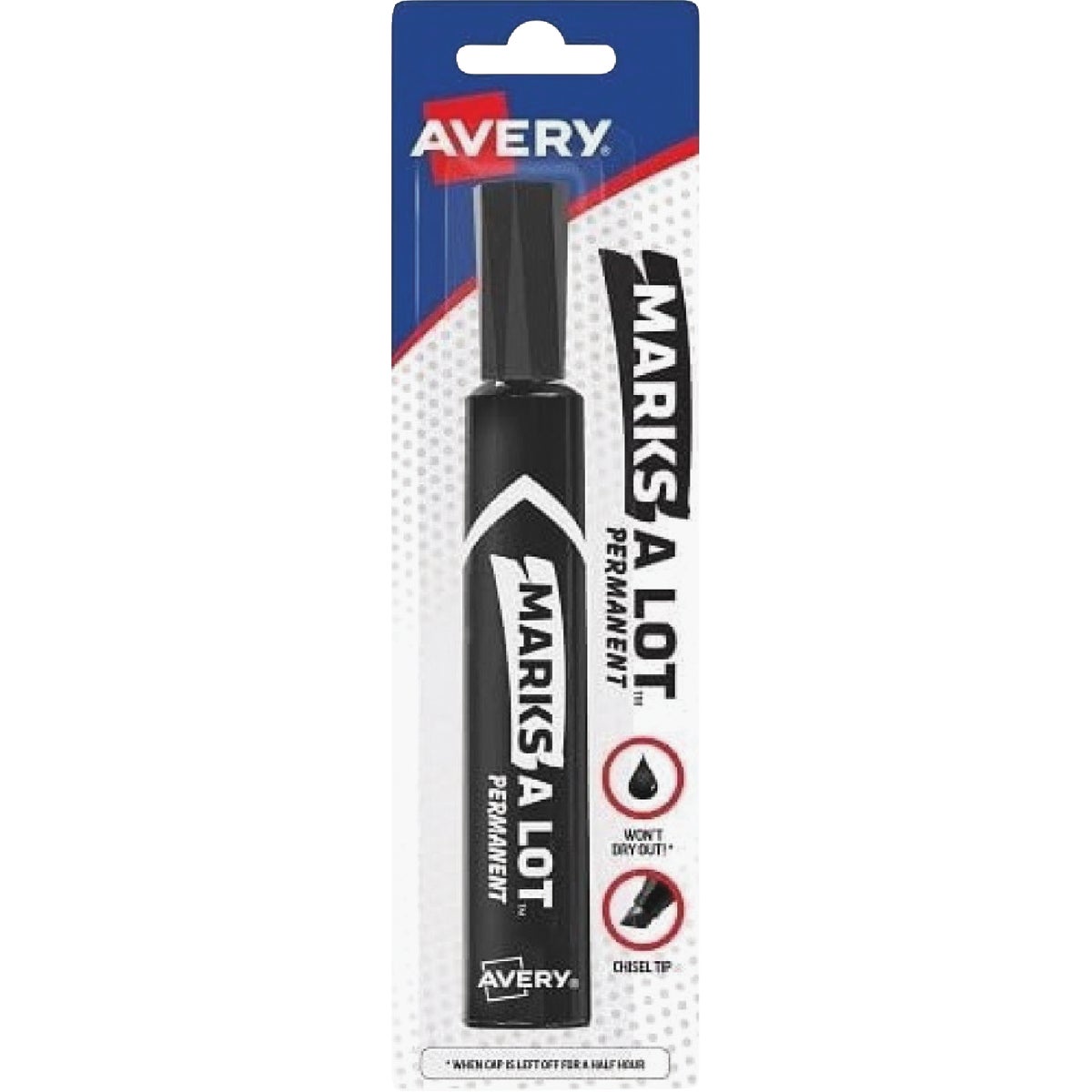 Marks-A-Lot Black Regular Chisel Tip Permanent Marker