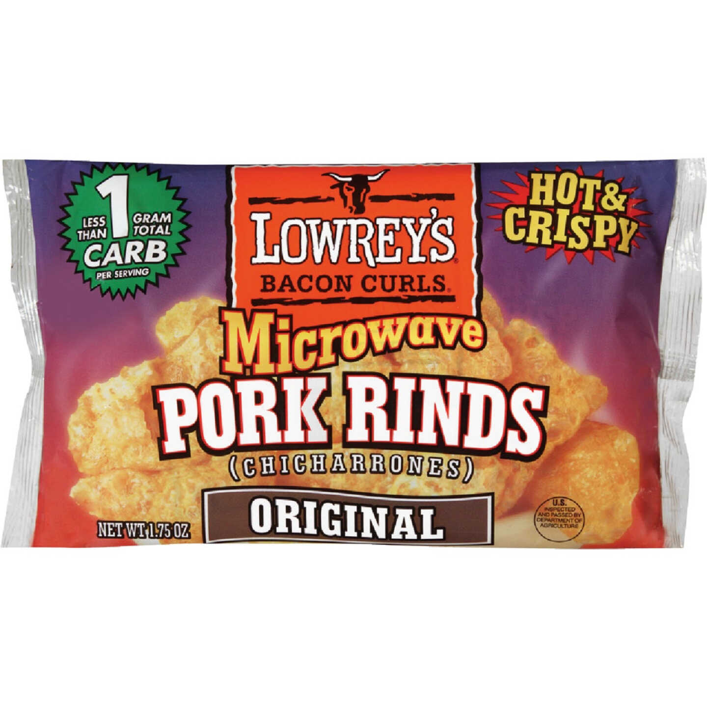 Lowrey's Bacon Curls 1.75 Oz. Original Pork Rinds Image 1