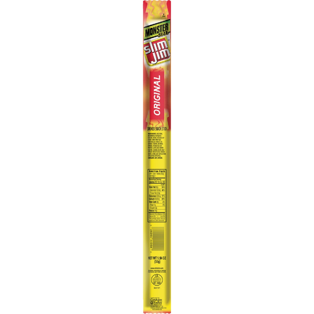 Slim Jim Monster Original Flavor 1.94 Oz. Beef Stick Jerky