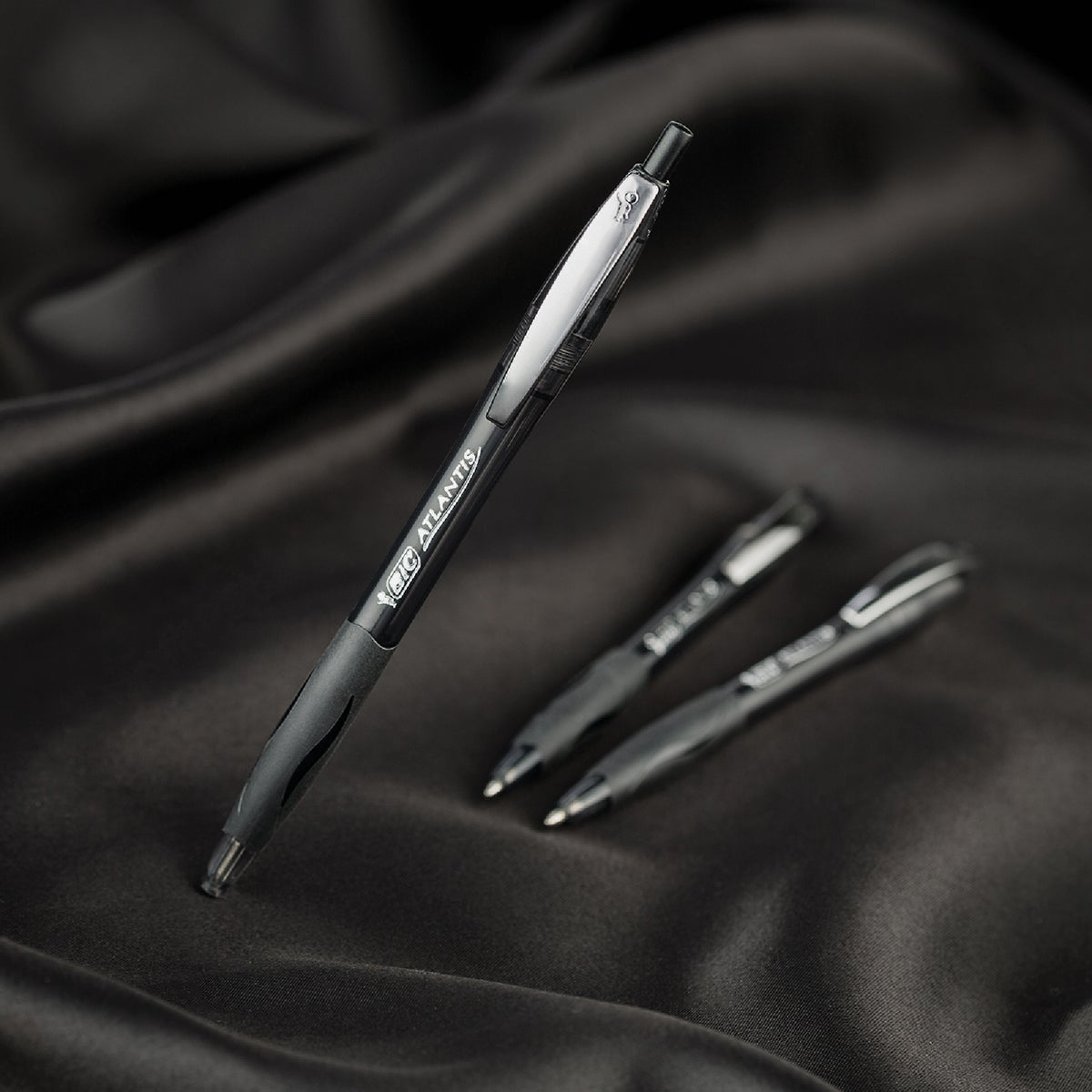 Bic Atlantis Medium Point Black Ball Point Pen (2-Pack) Image 2