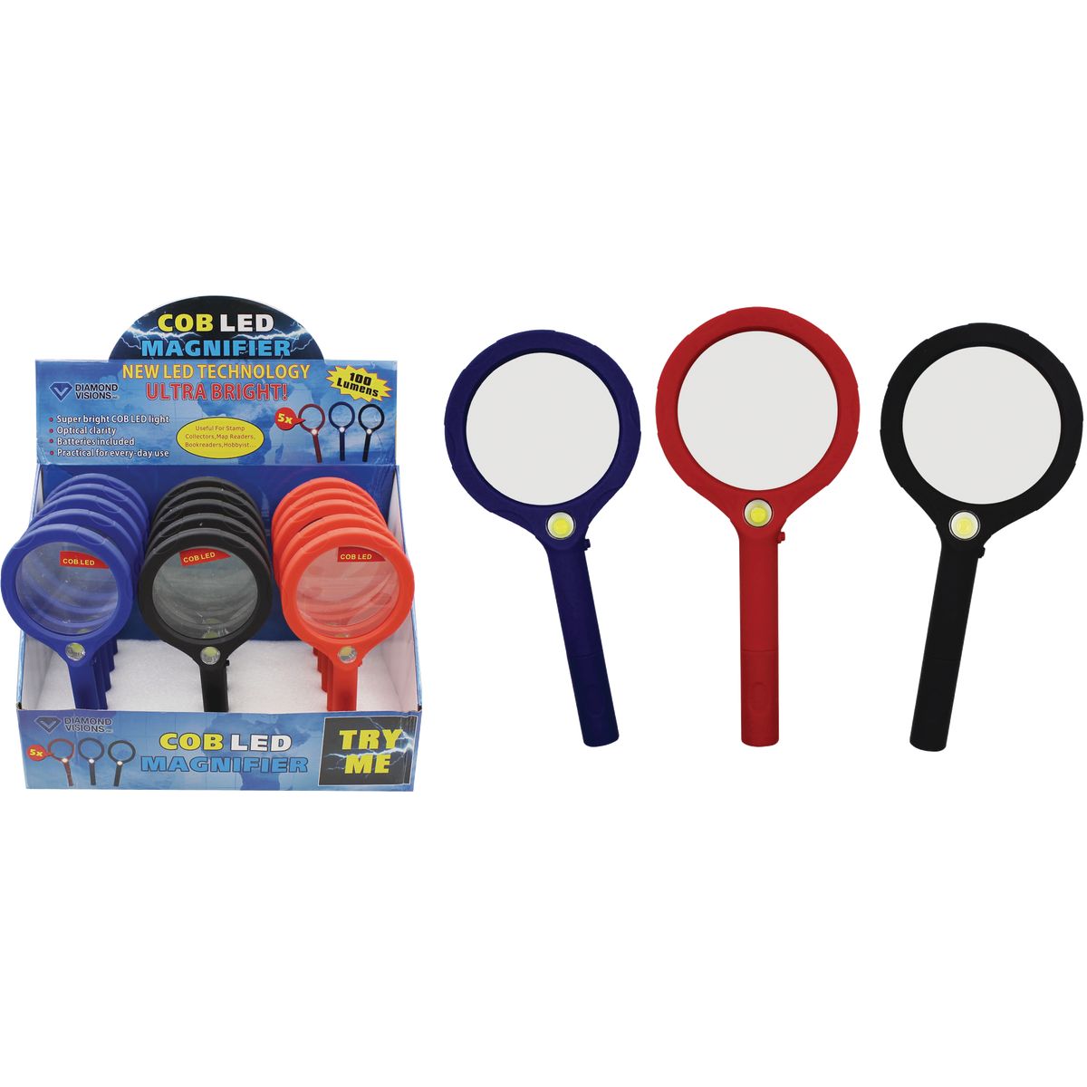 Diamond Visions 3.5X COB LED Magnifying Glass