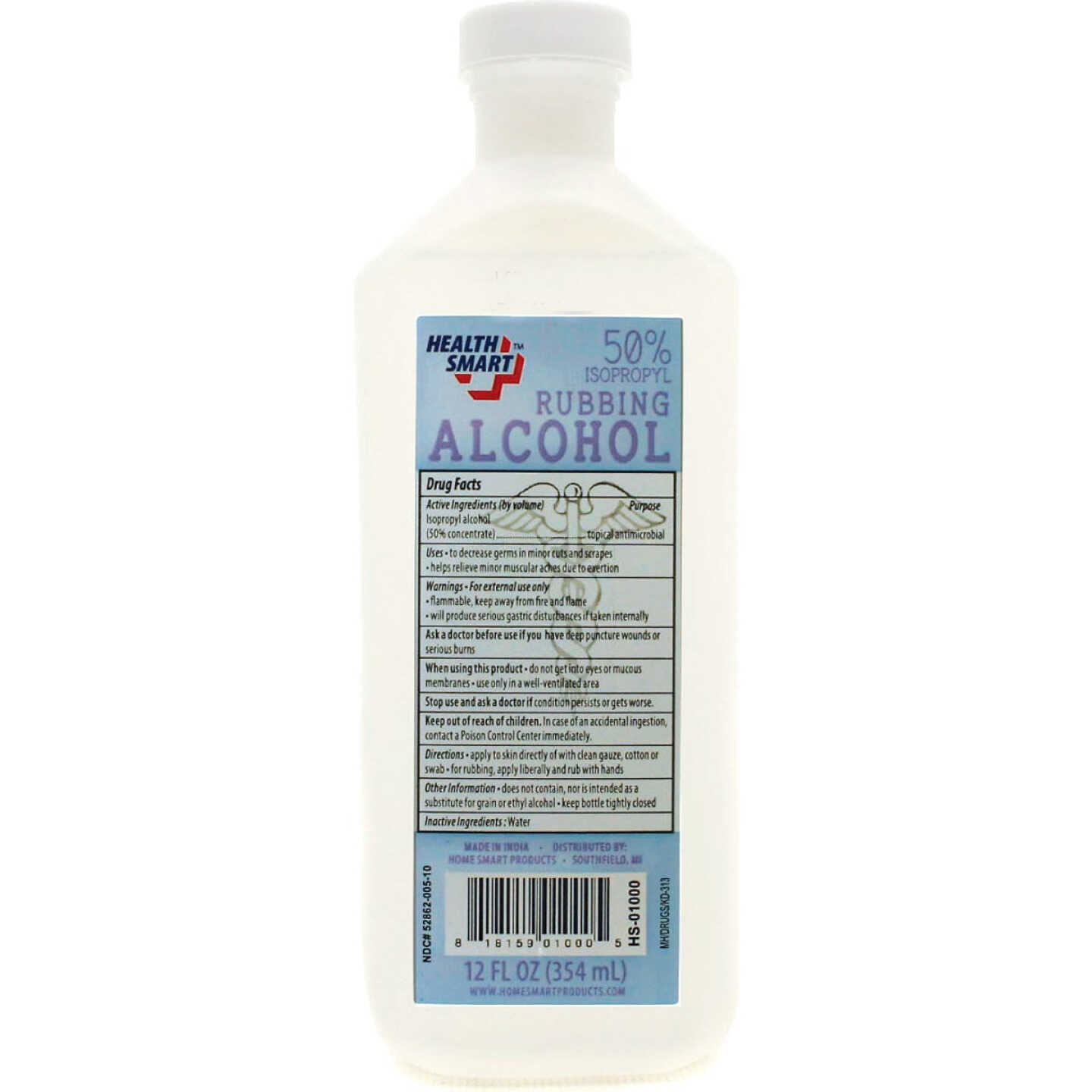 Health Smart 50% Rubbing Alcohol, 12 Oz. Image 2