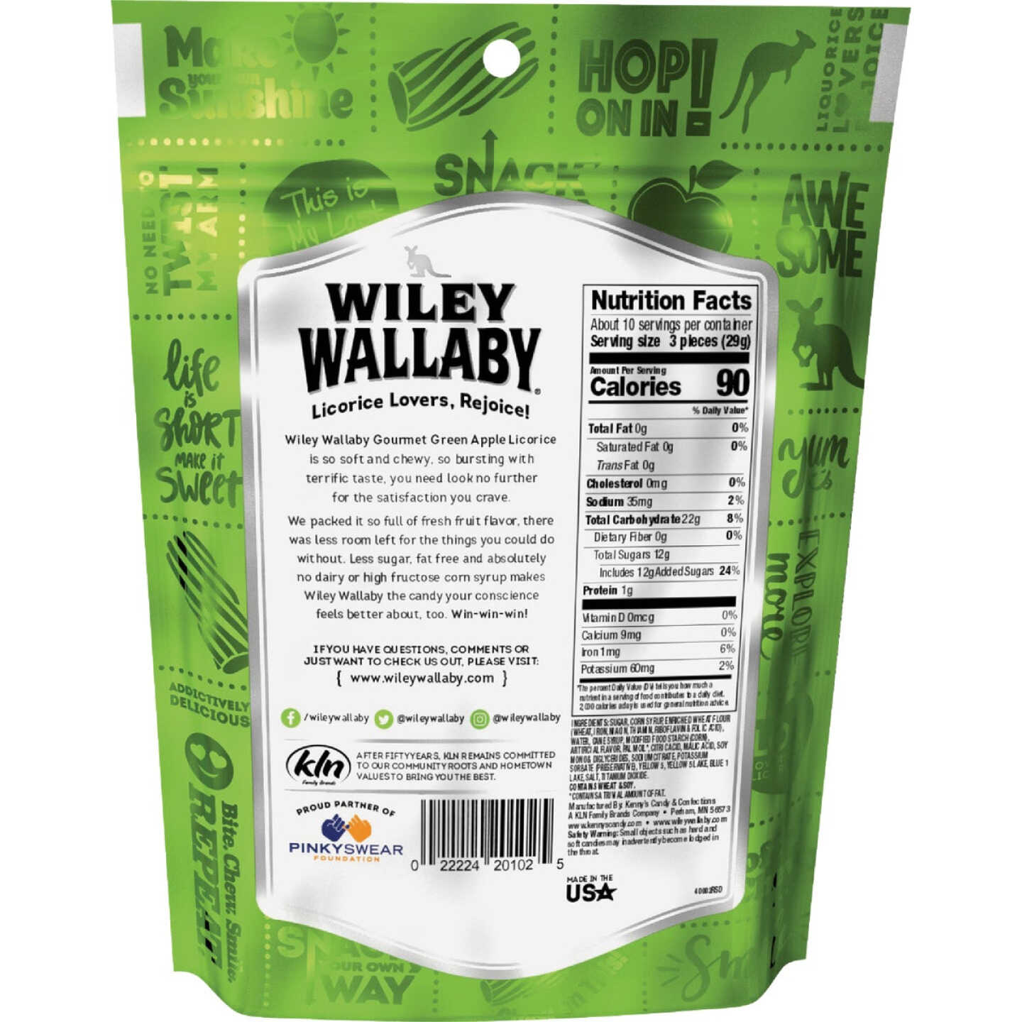 Wiley Wallaby Green Apple Licorice 10 Oz. Candy Image 2