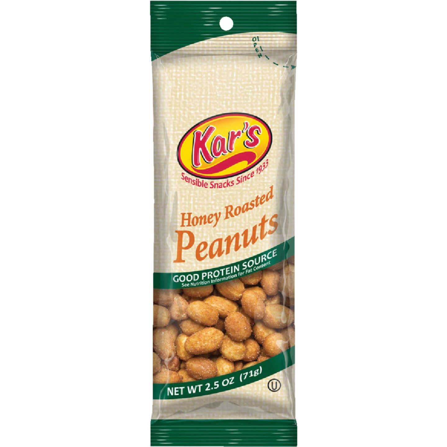 Kar's 2.5 Oz. Honey Roasted Peanuts Image 1