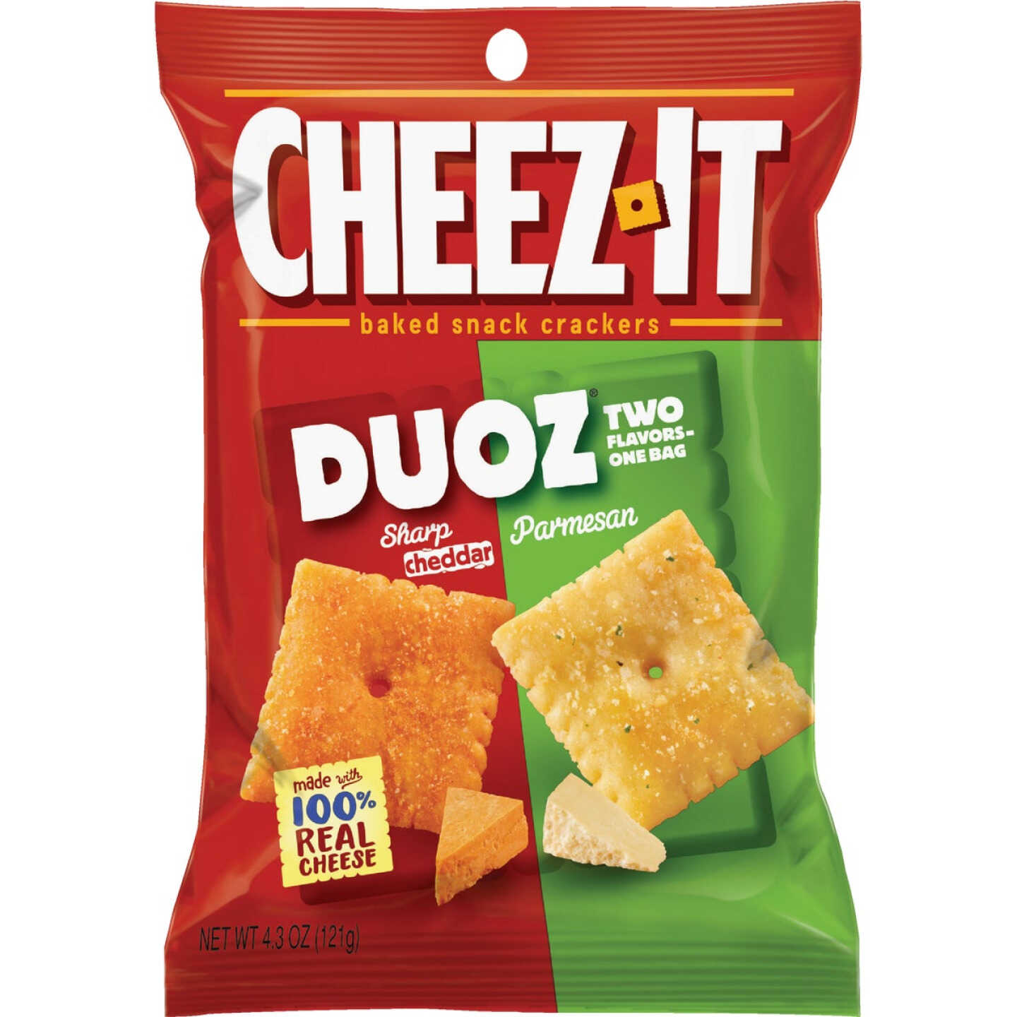 Cheez-it 4.3 Oz. Duoz Sharp Cheddar & Parmesan Crackers Image 1