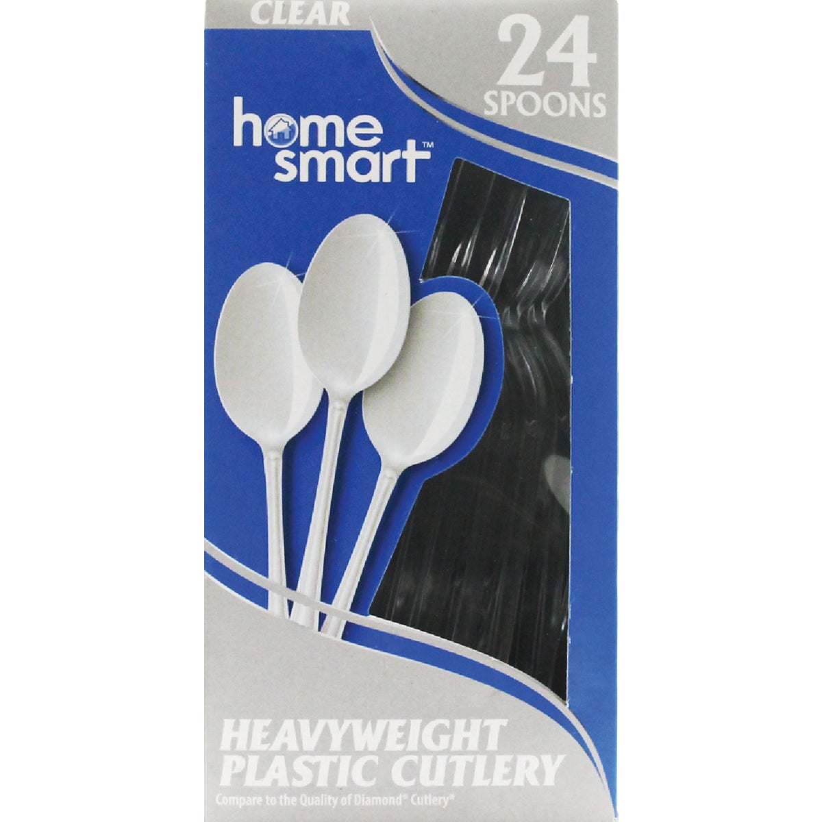 Home Smart Heavy Duty Plastic Spoons (24-Piece)