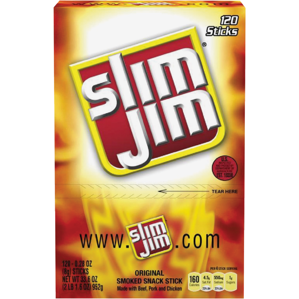 Slim Jim Original Flavor 0.28 Oz. Beef Stick Jerky