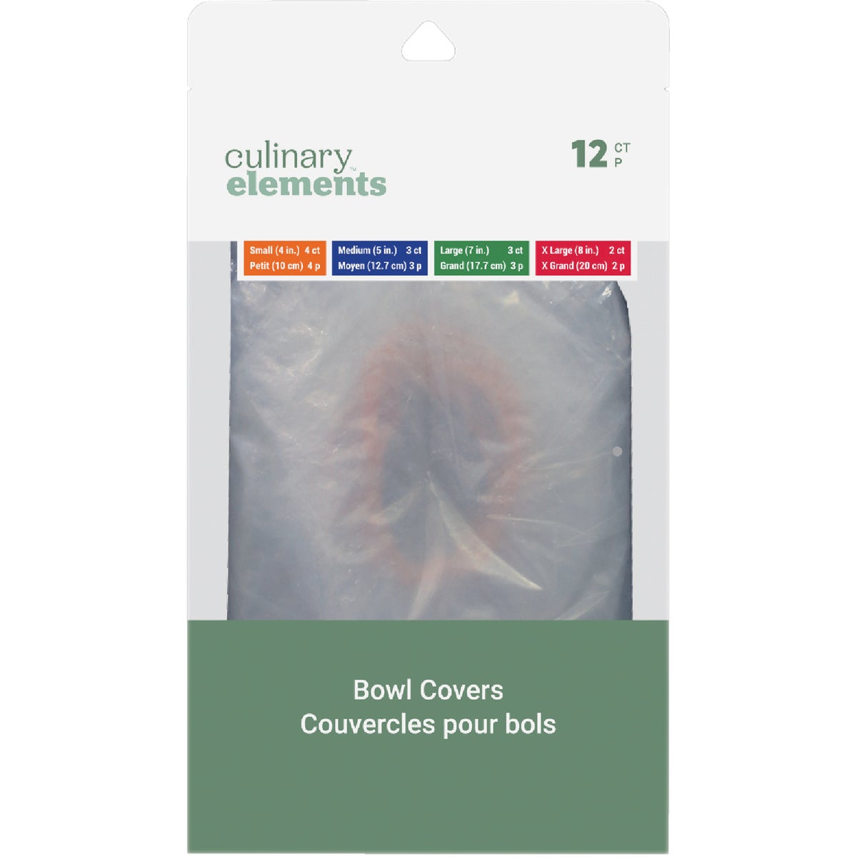 Culinary Elements Plastic Reusable Bowl Covers (12-Count)