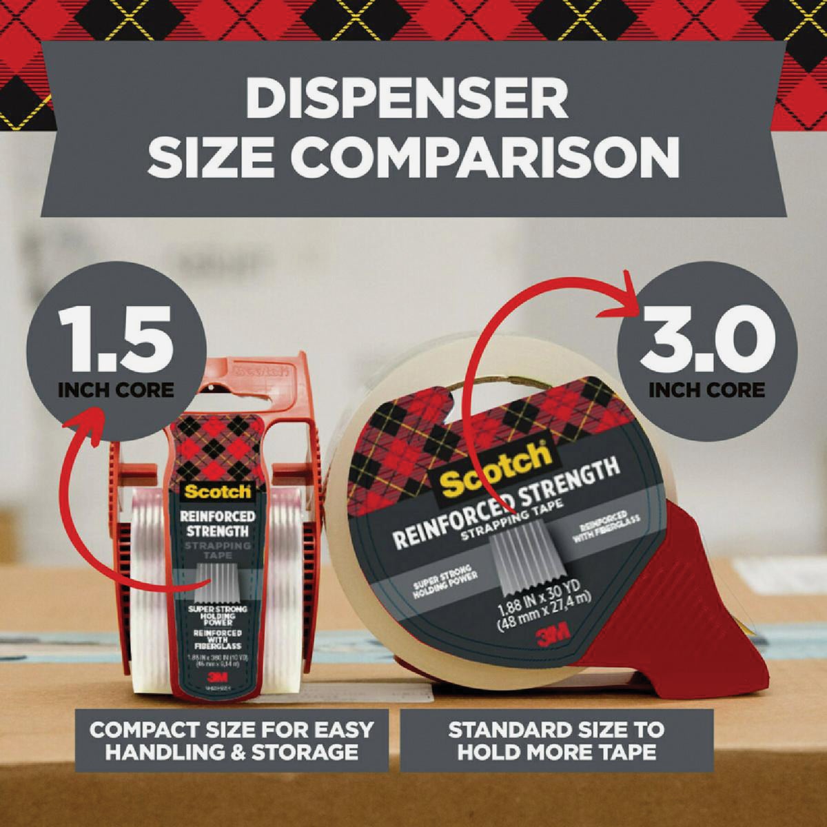 Scotch 2 In. W. x 360 In. L. Heavy-Duty Strapping Tape Image 2