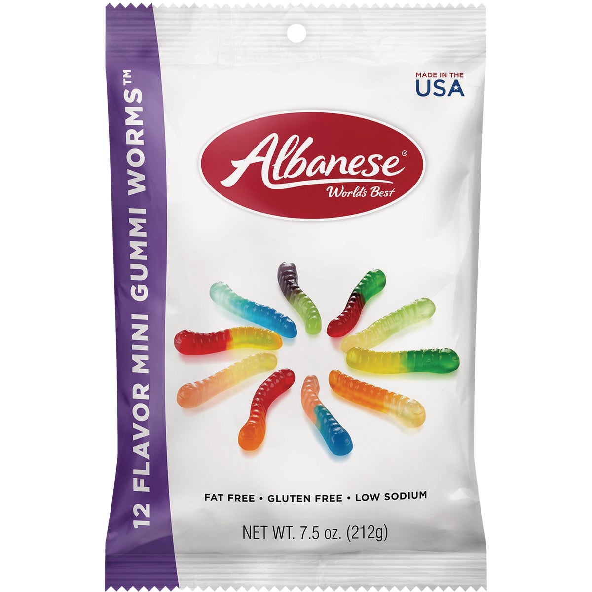 Albanese 7.5 Oz. 12-Flavor Gummi Worms