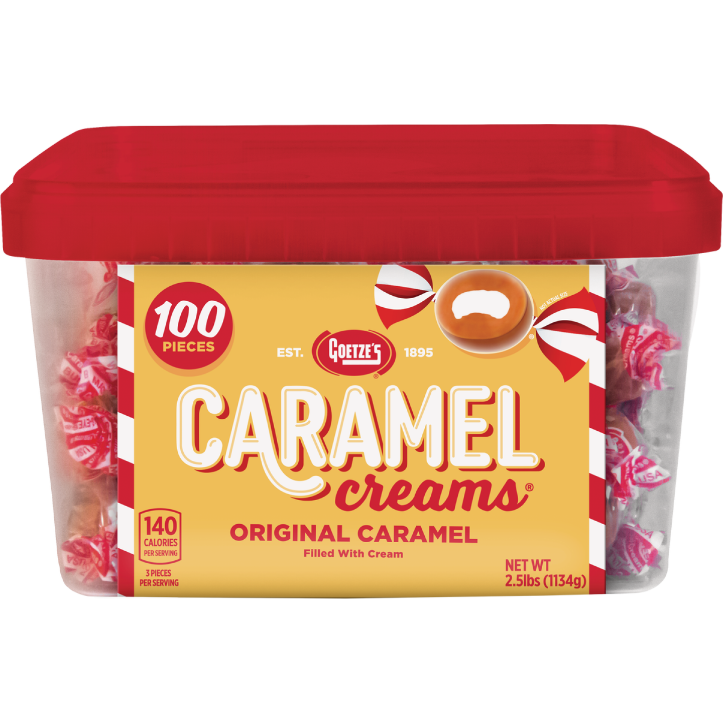 Goetze's Bulls-Eyes Caramel Cream Candy Display (100-Count) Image 1